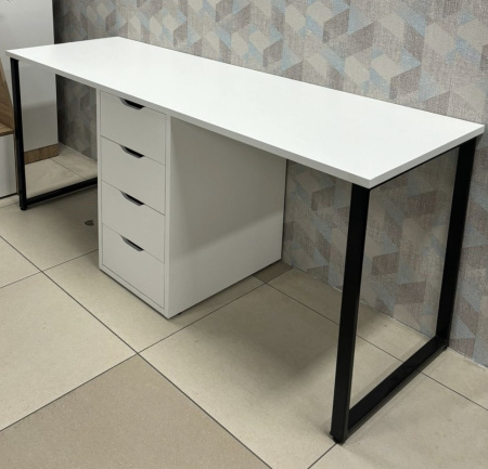 Стол Дуэт 2400 мм (дуб каньон + опоры черные) от Династия Kids