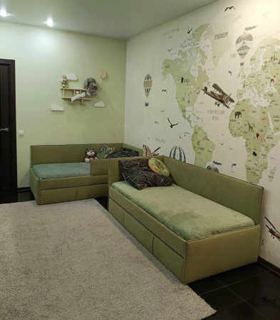 Угловая кровать МОНО 90х190 с ящиком (цвета разные)