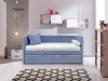 Мягкая кровать Эрмика 80х160 с ящиками. Велюр Тедди 311 от Династия Kids