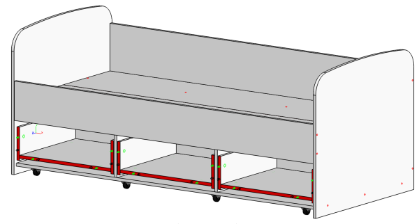 Двухъярусная кровать Городок (цвет белый) от Династия Kids
