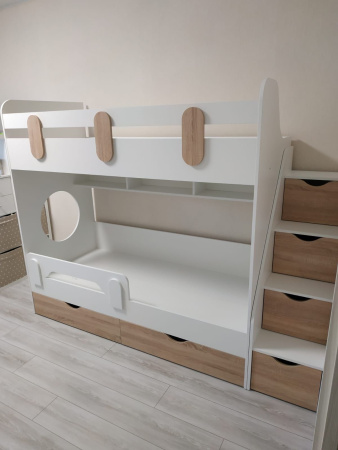 Двухъярусная кровать Фортуна (размеры и цвета разные) от Династия Kids