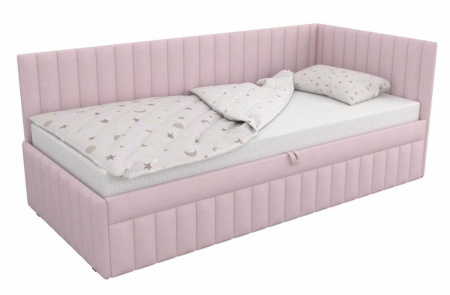 Угловая кровать 90х190 Софт Up Pinky с подъемным механизмом