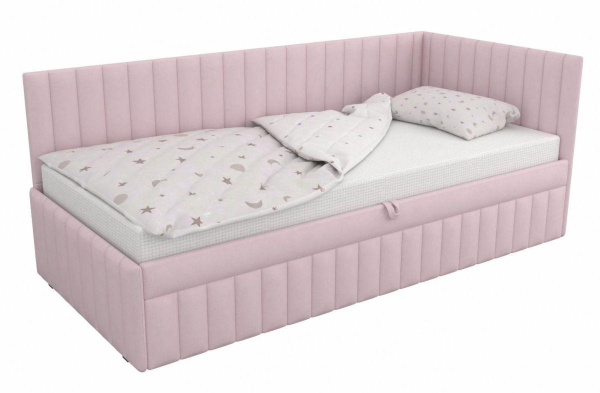 Угловая кровать 90х190 Софт Up Pinky с подъемным механизмом