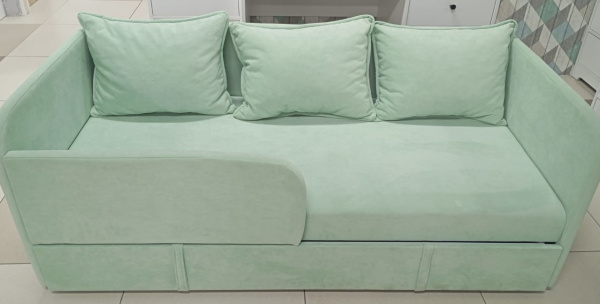 Диван-кровать Кэви 165х75. Матрас, бортик, подушки в комплекте! 