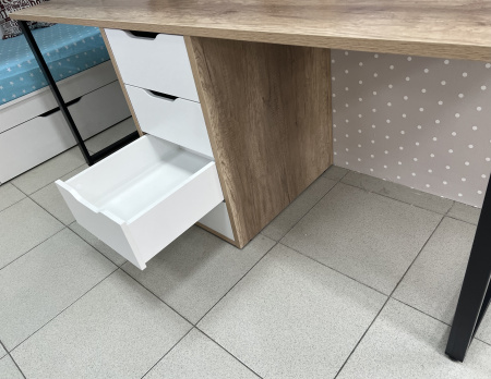 Стол Дуэт 2000 мм (белый + опоры белые) от Династия Kids