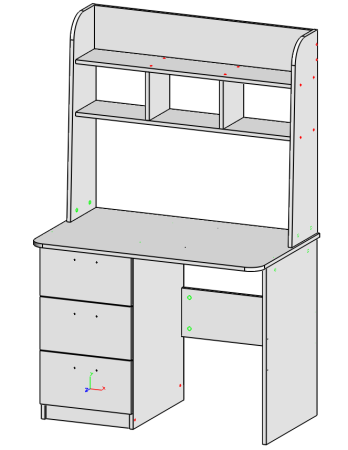 Стол письменный КСТ-12 (цвет белый) от Династия Kids