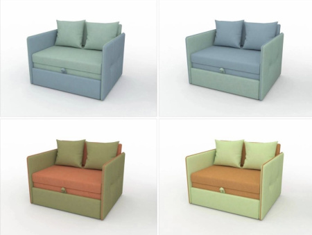 Раскладной диван КУБ Мини 700 мм (цвета разные)