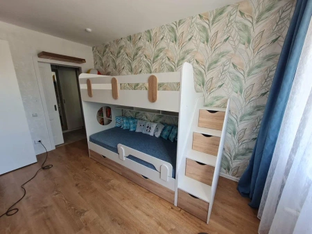 Кровать 2-х ярусная Фортуна (дуб сонома + белый)  от Династия Kids