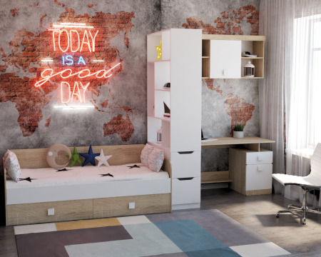 Стеллаж-перегородка для зонирования 1000 мм от Династия Kids