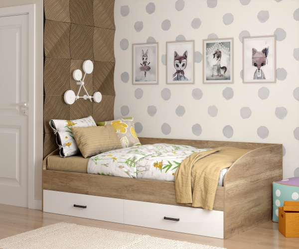 Кровать Твой Стиль New 200х120 (прямая спинка) от Династия Kids