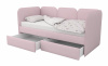 Мягкая кровать 80х160 Соната Пинк с 2 ящиками