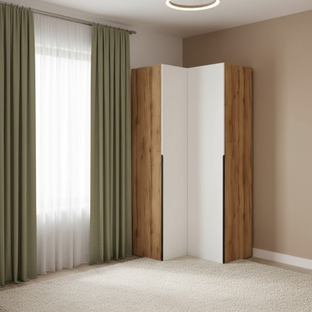 Шкаф угловой + пенал коллекции Брайт Золотистый от Династия Kids