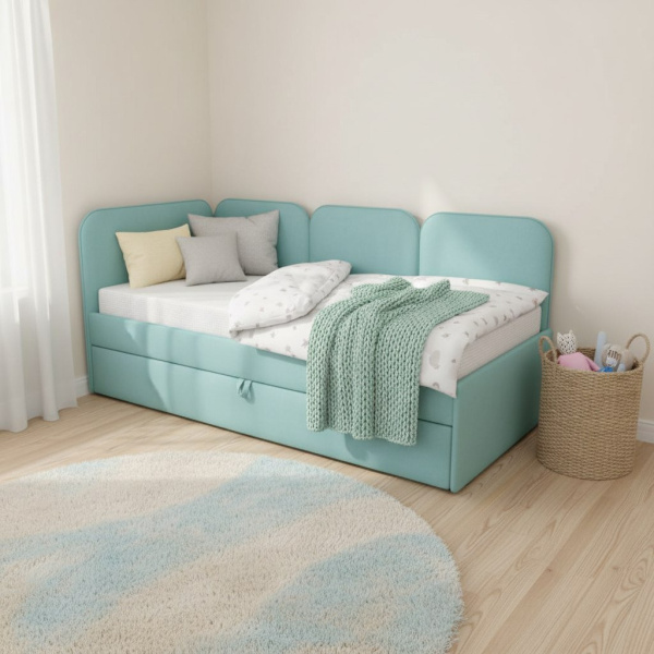 Угловая кровать Соната 80х160 с доп.спальным местом (универсальный угол)