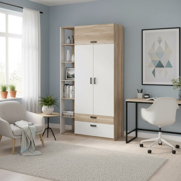 Приставка-стеллаж Твой Стиль + шкаф Твой Стиль (гл. 479 мм)