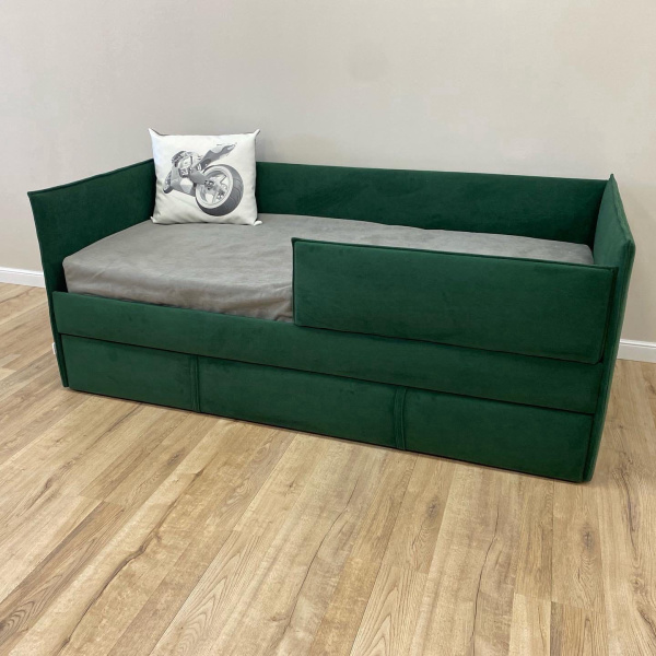 Кровать мягкая МОНО 90х200 с 2 ящиками (цвета разные)