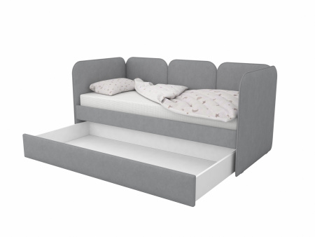 Мягкая кровать Соната Беж 80х160 с доп. спальным местом 