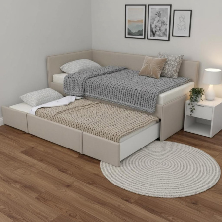 Угловая кровать МОНО 80х180 с доп. спальным местом (цвета разные)