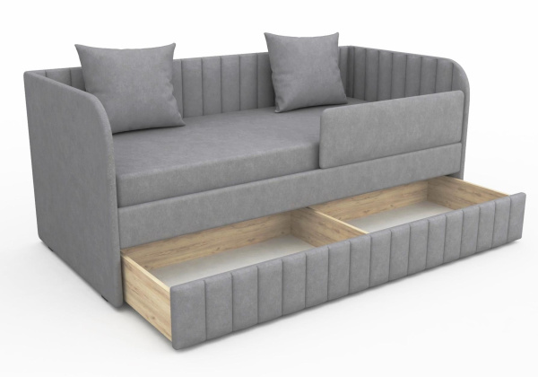 Кровать Гретта Грей 90х190 (c ящиком для белья)