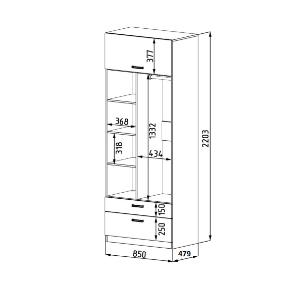 Шкаф Твой Стиль (глубина 479 мм) без принта от Династия Kids