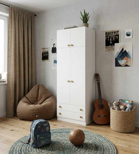 Шкаф коллекции Умка NEW с антресолью (ручки - дуб)